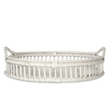 Tray Rattan Bahama White Small