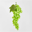 Green Grape Bunch with 85 Grapes