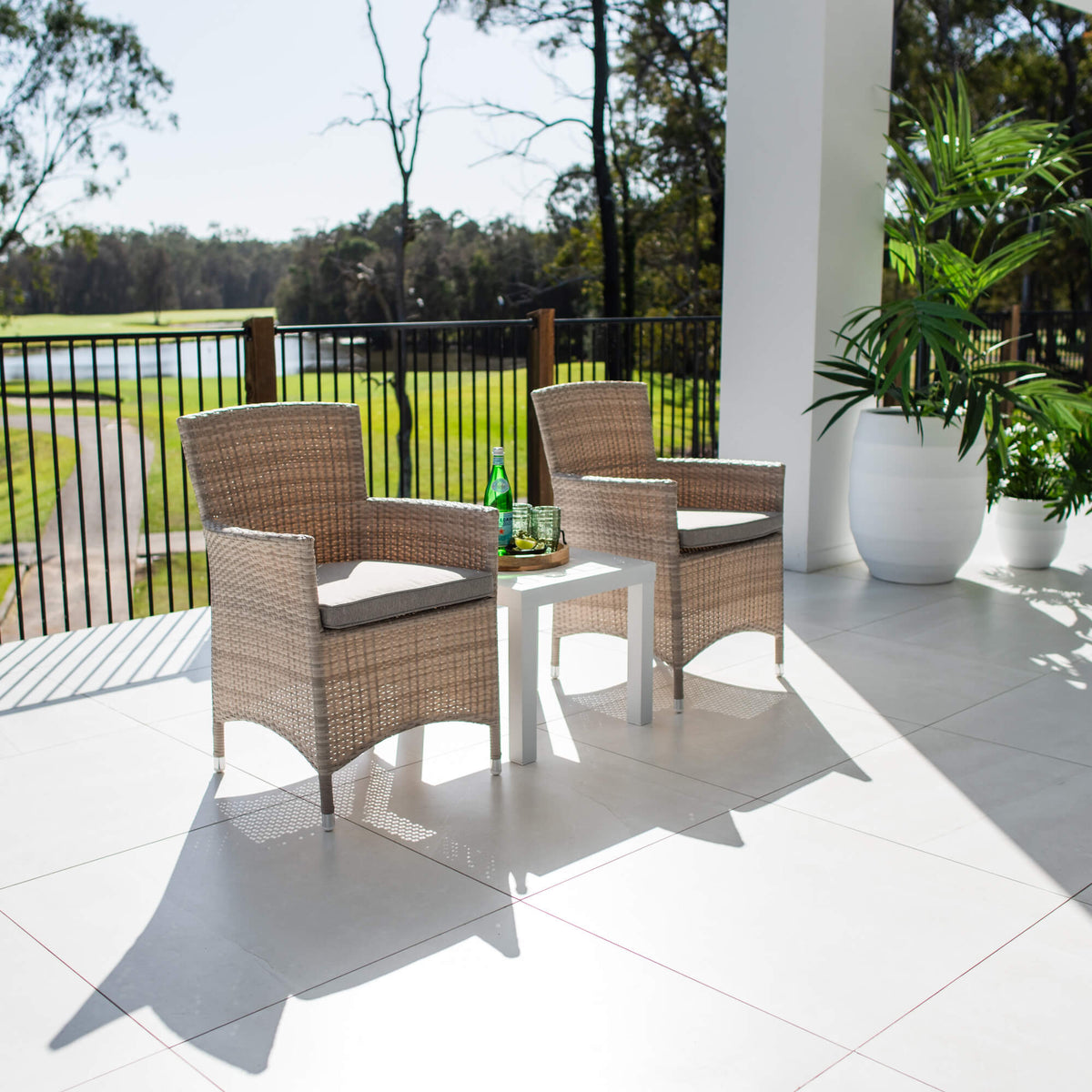 Aspen Slat - 3pce - Outdoor Bistro Set