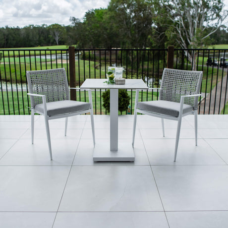 Vienna Rope Lennox - 3pce (60x60) - Outdoor Bistro Set