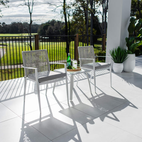 Vienna Rope Shelby - 3pce - Outdoor Bistro Set