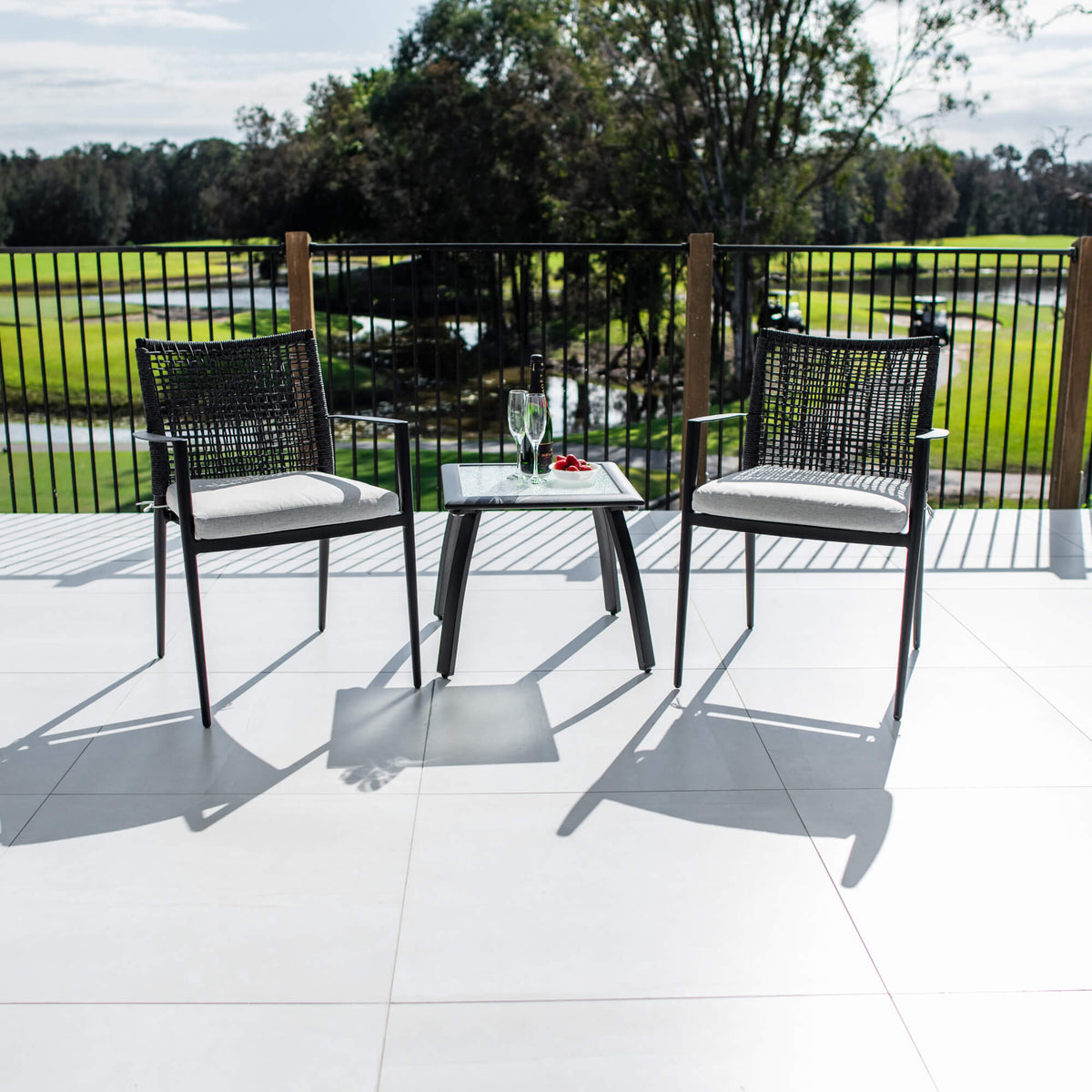Vienna Rope Shelby - 3pce - Outdoor Bistro Set