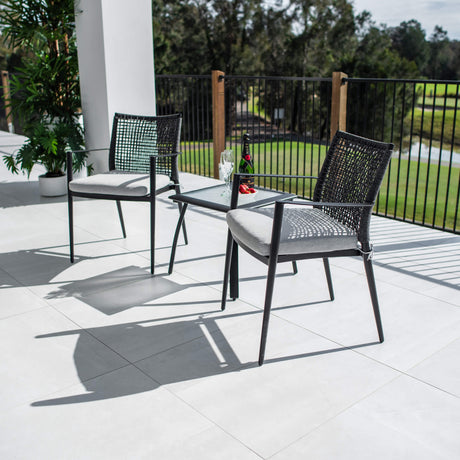 Vienna Rope Shelby - 3pce - Outdoor Bistro Set