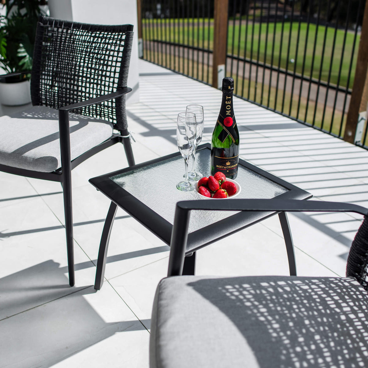 Vienna Rope Shelby - 3pce - Outdoor Bistro Set