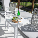 Vienna Rope Slat - 3pce - Outdoor Bistro Set