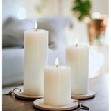 UYUNI Lighting Nordic White Pillar Candle 20.3 x 10.1cm