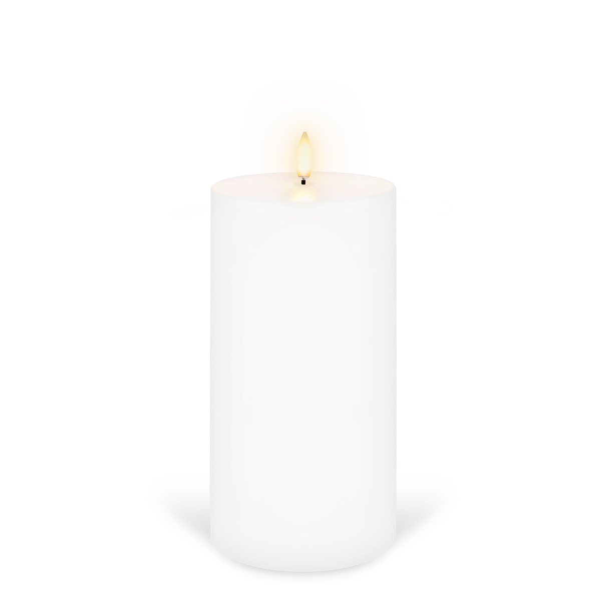 UYUNI Lighting Nordic White Pillar Candle 20.3 x 10.1cm