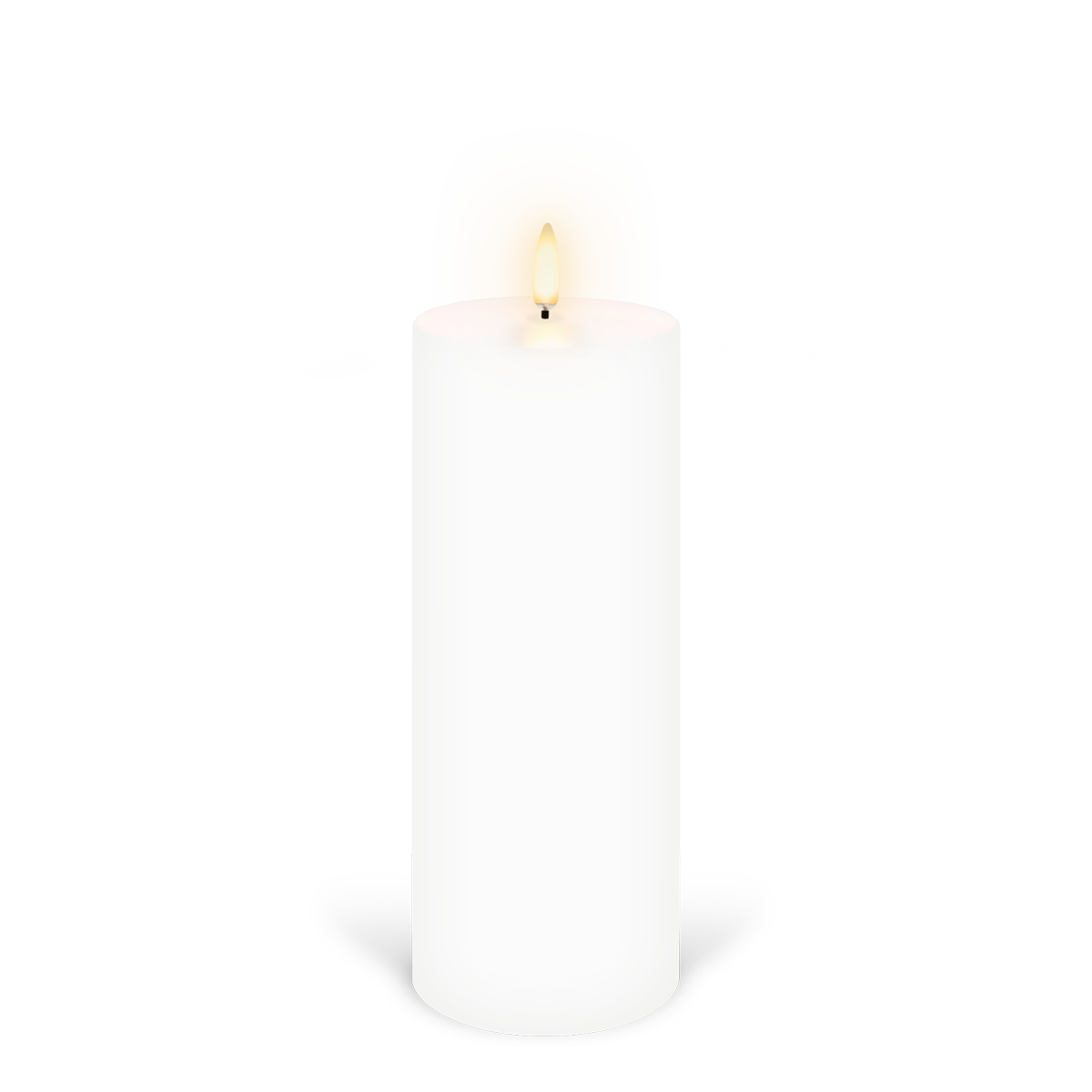 UYUNI Lighting Nordic White Pillar Candle 20.3 x 7.8cm