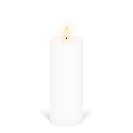 UYUNI Lighting Nordic White Pillar Candle 20.3 x 7.8cm
