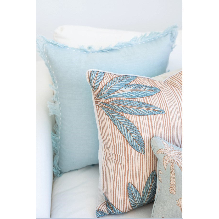 Linen Antibes Sky Blue - Indoor Cushion (50 x 50)