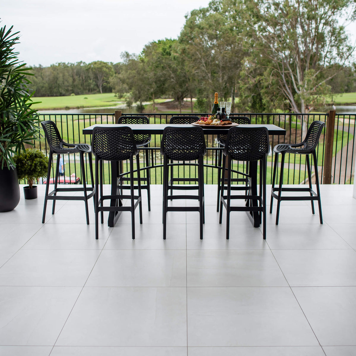 Air 75 Bergen - 9pce (200x65) - Outdoor Bar Set