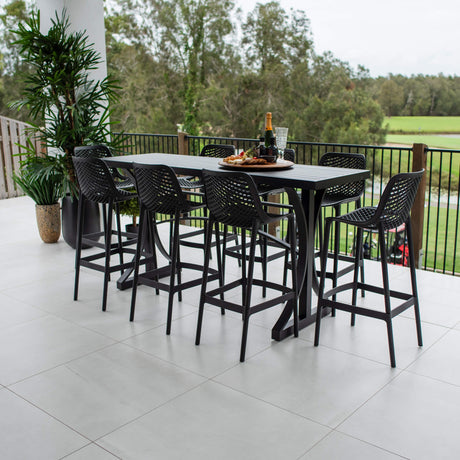 Air 75 Bergen - 9pce (200x65) - Outdoor Bar Set