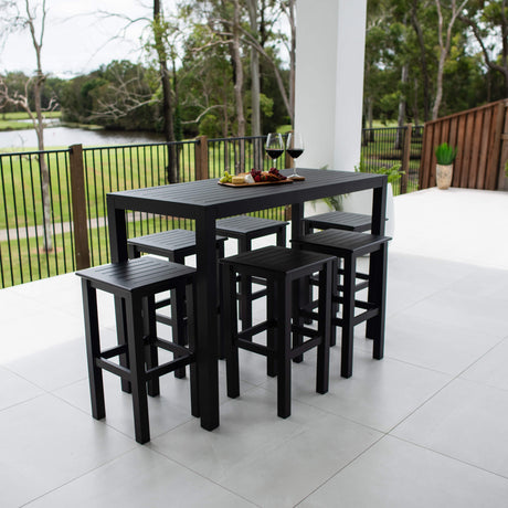 Kirra Aria - 7pce (150x65) - Outdoor Bar Set