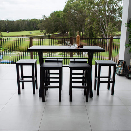 Kirra Bergen - 7pce (150x65) - Outdoor Bar Set