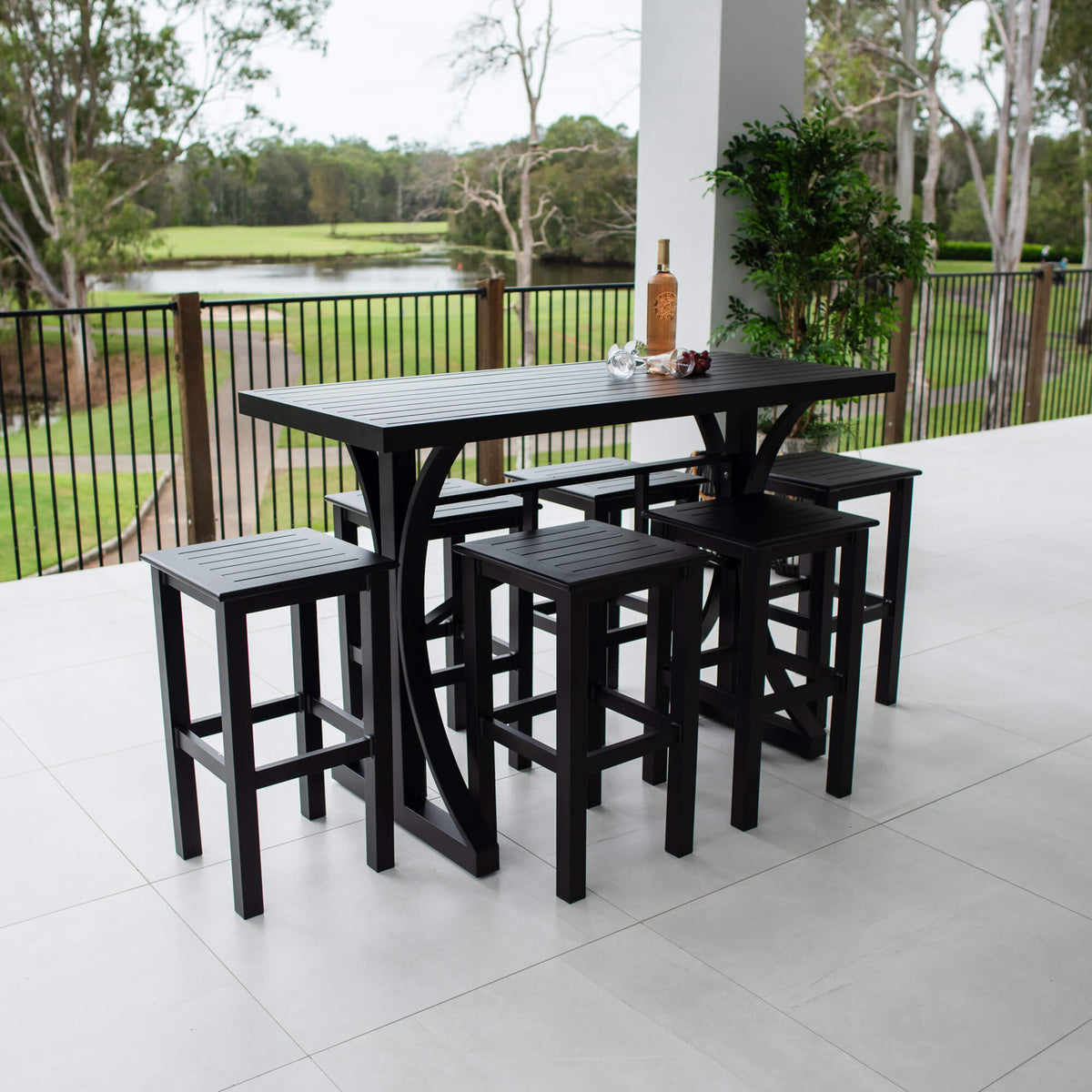 Kirra Bergen - 7pce (150x65) - Outdoor Bar Set