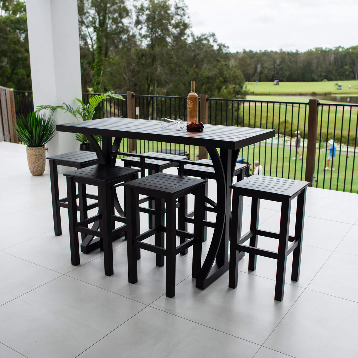 Kirra Bergen - 7pce (150x65) - Outdoor Bar Set