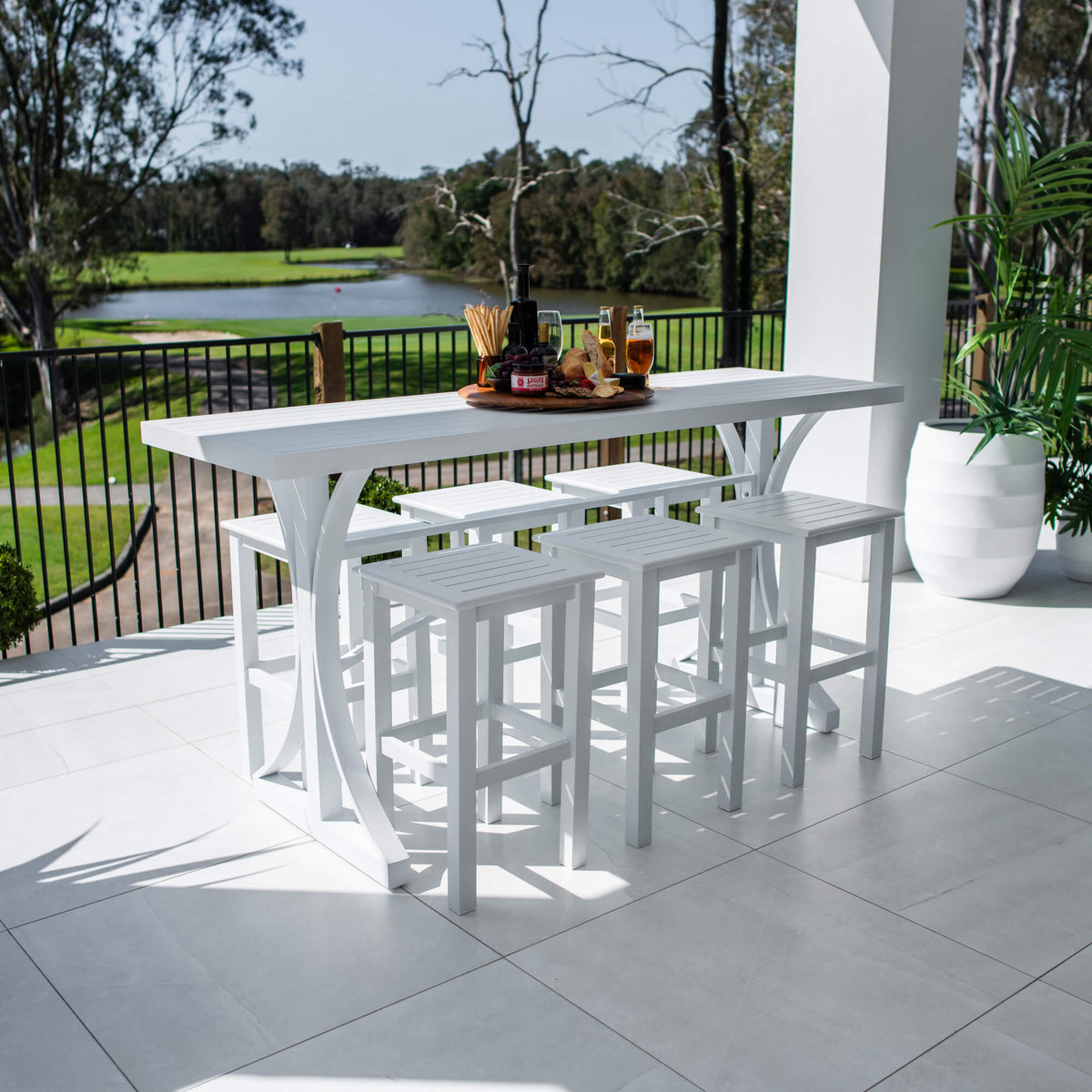 Kirra Bergen - 7pce (200x65) - Outdoor Bar Set