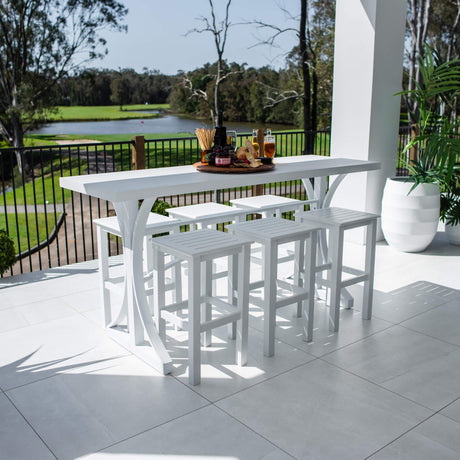 Kirra Bergen - 7pce (200x65) - Outdoor Bar Set
