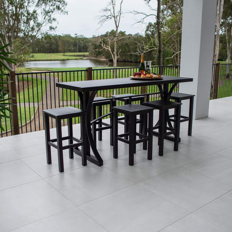 Kirra Bergen - 7pce (200x65) - Outdoor Bar Set
