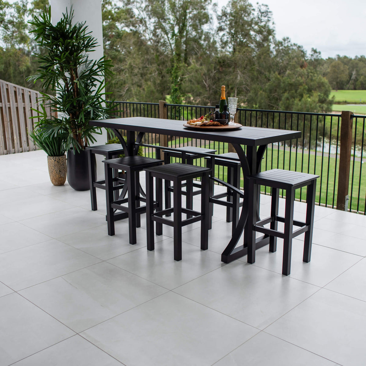 Kirra Bergen - 7pce (200x65) - Outdoor Bar Set
