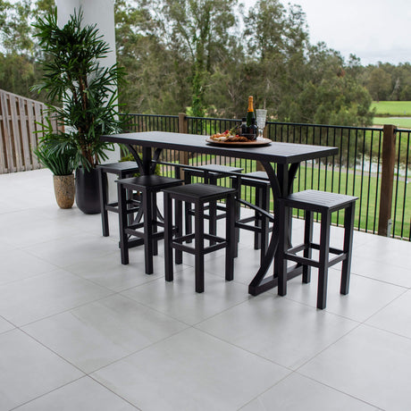 Kirra Bergen - 7pce (200x65) - Outdoor Bar Set
