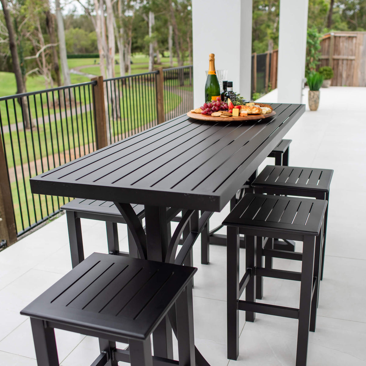 Kirra Bergen - 7pce (200x65) - Outdoor Bar Set