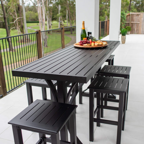 Kirra Bergen - 7pce (200x65) - Outdoor Bar Set