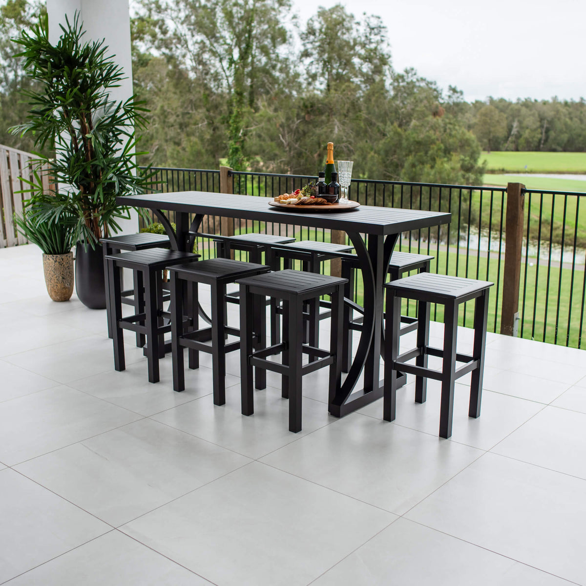 Kirra Bergen - 9pce (200x65) - Outdoor Bar Set