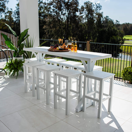 Kirra Bergen - 9pce (200x65) - Outdoor Bar Set