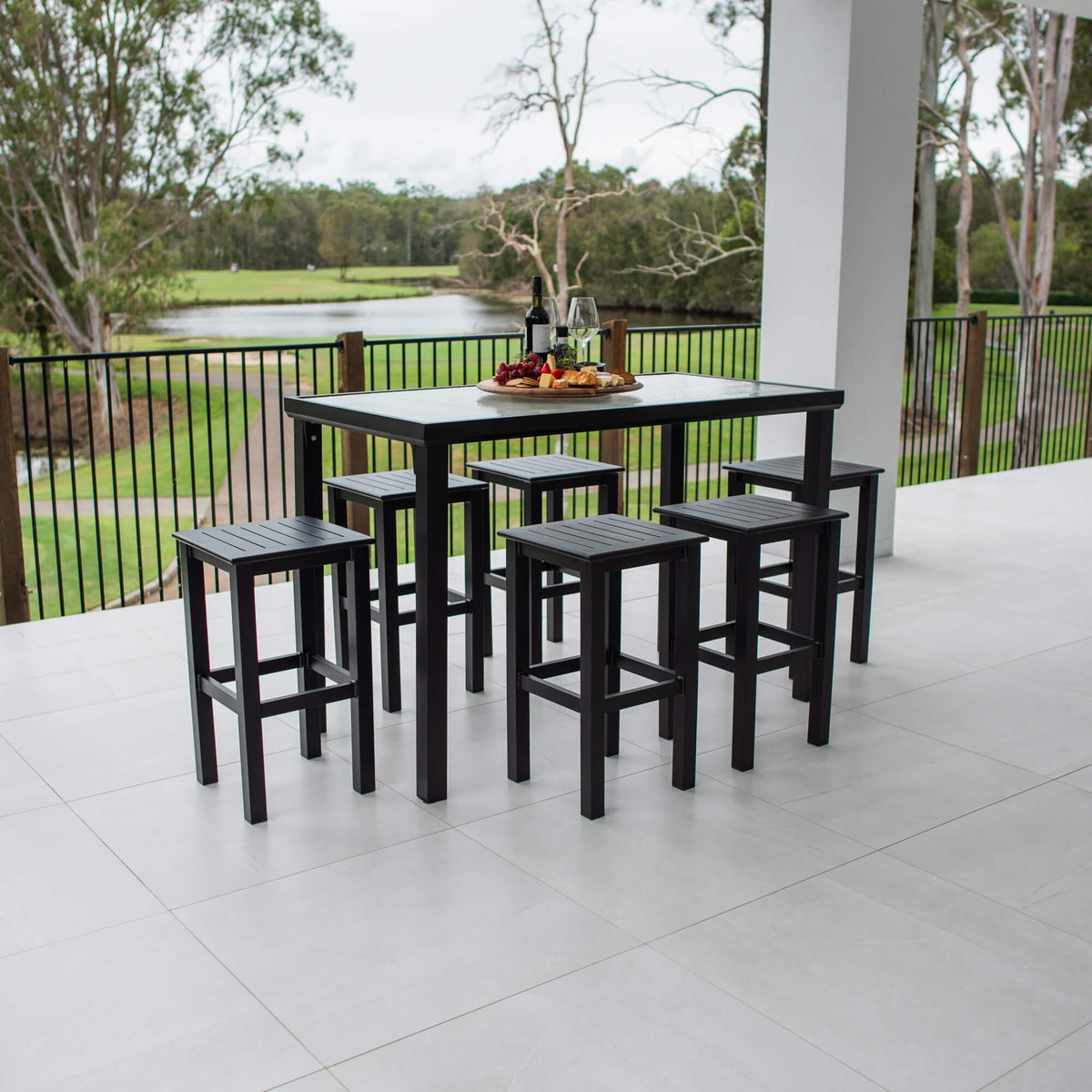 Kirra Hudson - 7pce (150x80) - Outdoor Bar Set