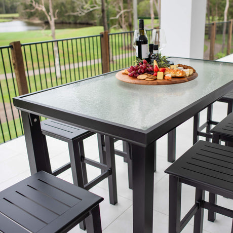 Kirra Hudson - 7pce (150x80) - Outdoor Bar Set