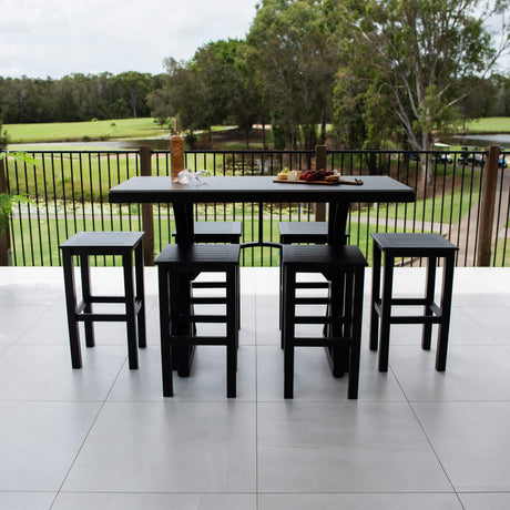 Kirra Malibu - 7pce (150x65) - Outdoor Bar Set