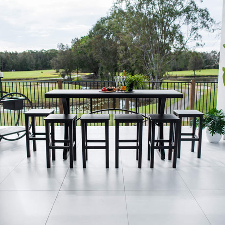 Kirra Malibu - 7pce (200x65) - Outdoor Bar Set