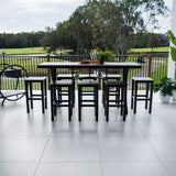 Kirra Malibu - 9pce (200x65) - Outdoor Bar Set