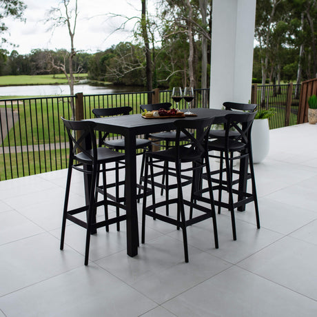 Portsea 75 Aria - 7pce (150x65) - Outdoor Bar Set