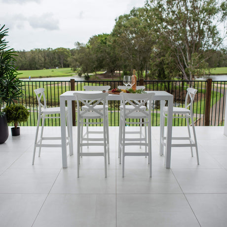 Portsea 75 Aria - 7pce (150x65) - Outdoor Bar Set
