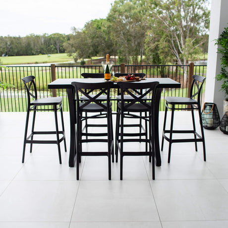 Portsea 75 Bergen - 7pce (150x65) - Outdoor Bar Set