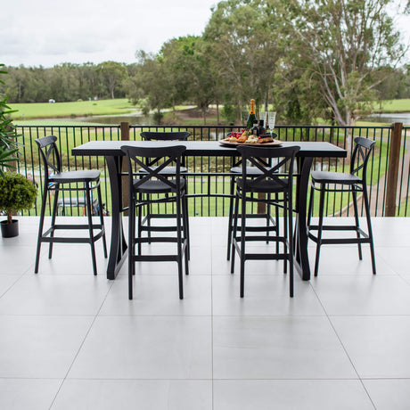 Portsea 75 Bergen - 7pce (200x65) - Outdoor Bar Set