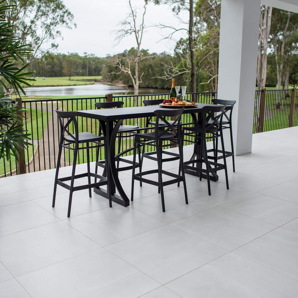 Portsea 75 Bergen - 7pce (200x65) - Outdoor Bar Set