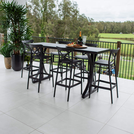 Portsea 75 Bergen - 7pce (200x65) - Outdoor Bar Set