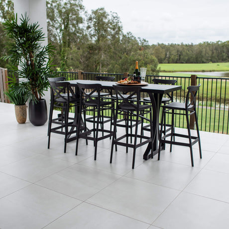 Portsea 75 Bergen - 9pce (200x65) - Outdoor Bar Set