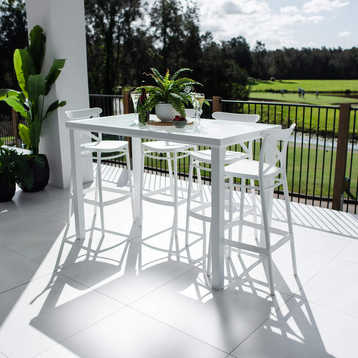 Portsea 75 Hudson - 5pce (150x80) - Outdoor Bar Set