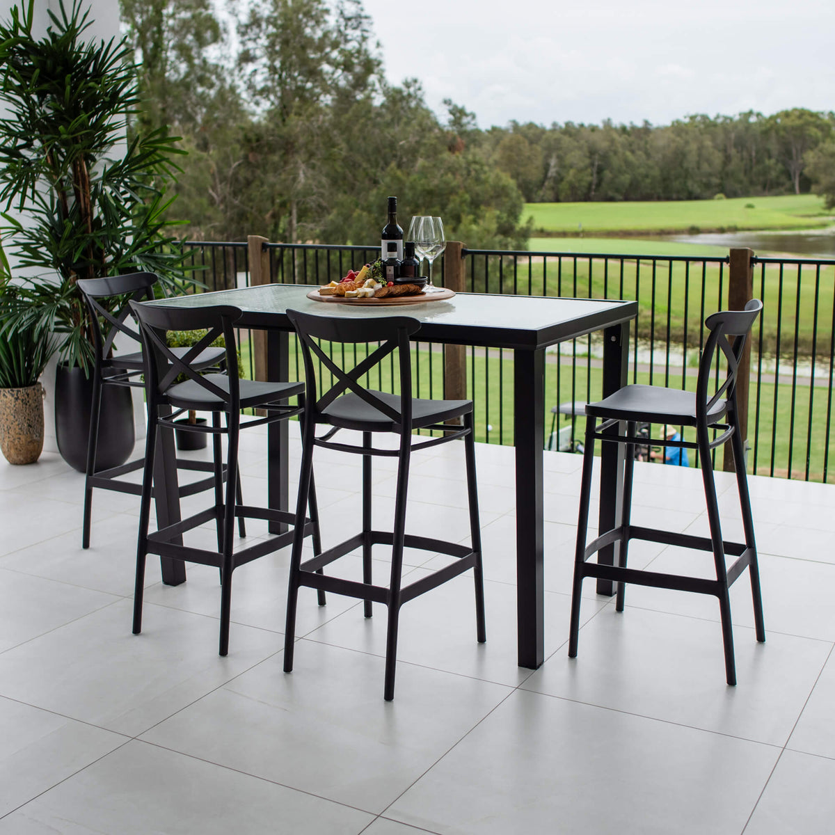 Portsea 75 Hudson - 5pce (150x80) - Outdoor Bar Set