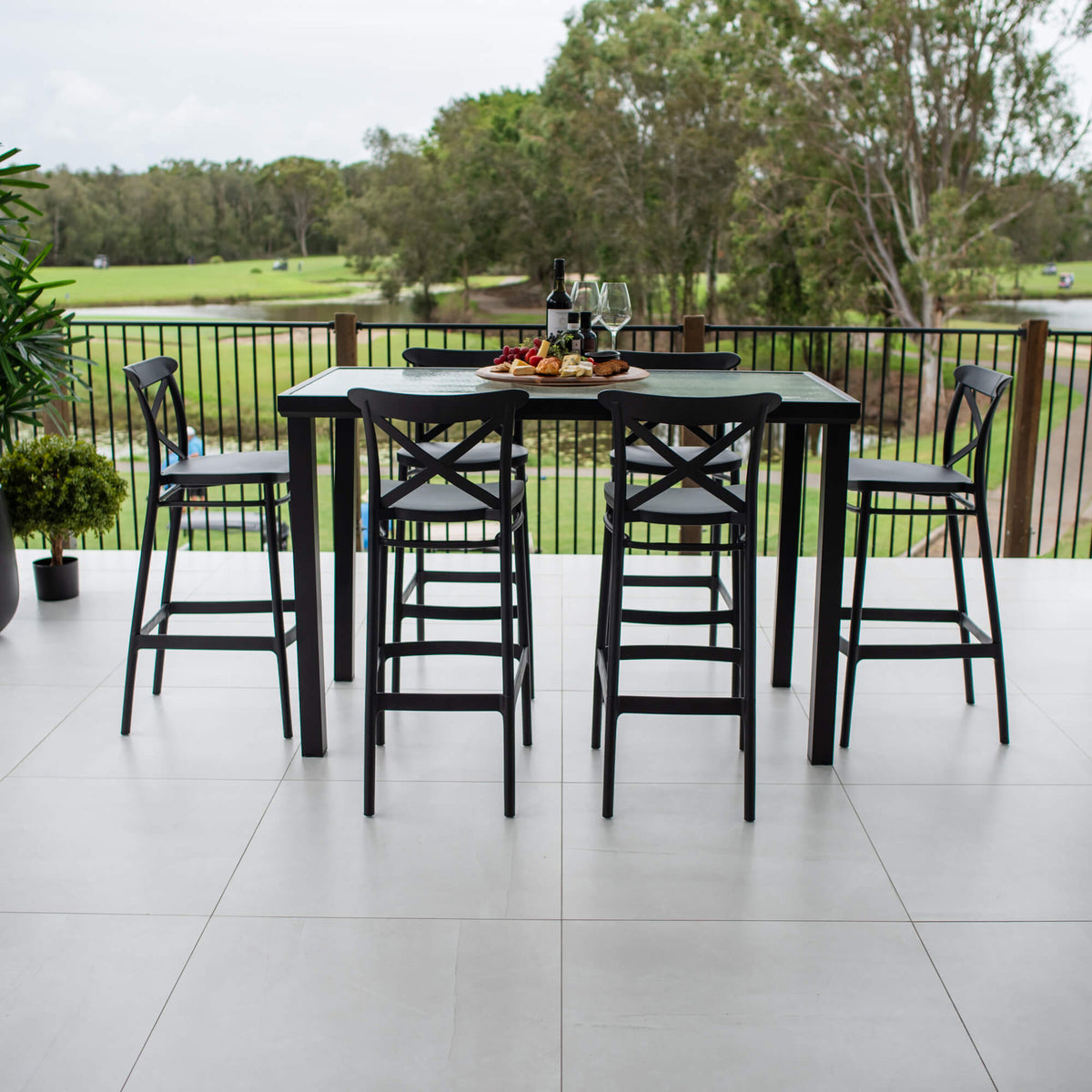 Portsea 75 Hudson - 7pce (150x80) - Outdoor Bar Set