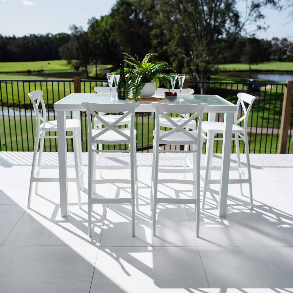 Portsea 75 Hudson - 7pce (150x80) - Outdoor Bar Set