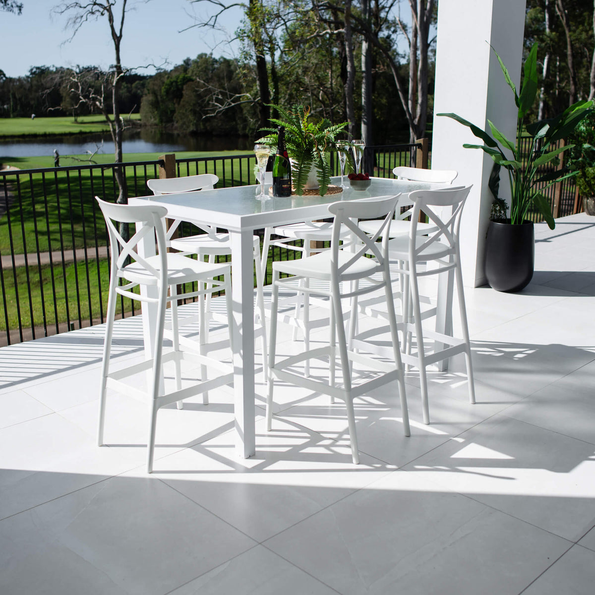 Portsea 75 Hudson - 7pce (150x80) - Outdoor Bar Set