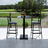 Portsea 75 Lennox - 3pce (60x60) - Outdoor Bar Set