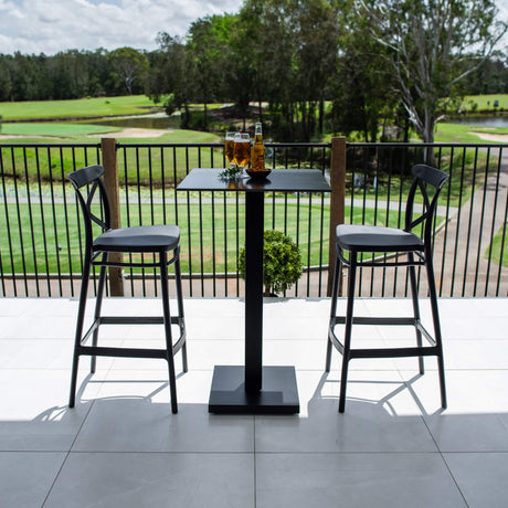Portsea 75 Lennox - 3pce (60x60) - Outdoor Bar Set