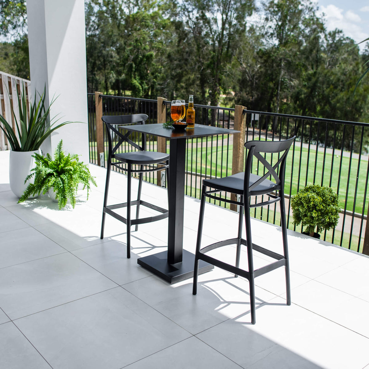 Portsea 75 Lennox - 3pce (60x60) - Outdoor Bar Set