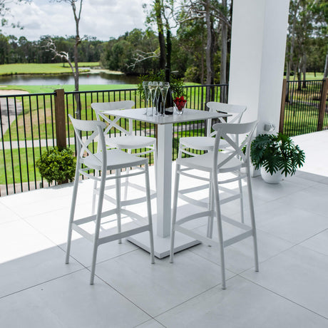 Portsea 75 Lennox - 5pce (70x70) - Outdoor Bar Set